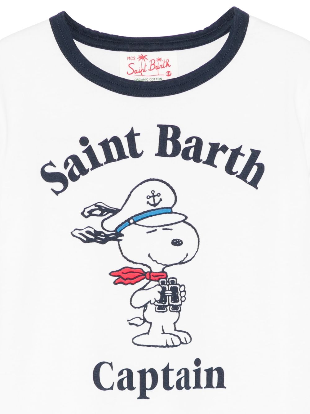 T-shirt bianca snoopy captain DENA001 00272H MC2 SAINT BARTH KIDS