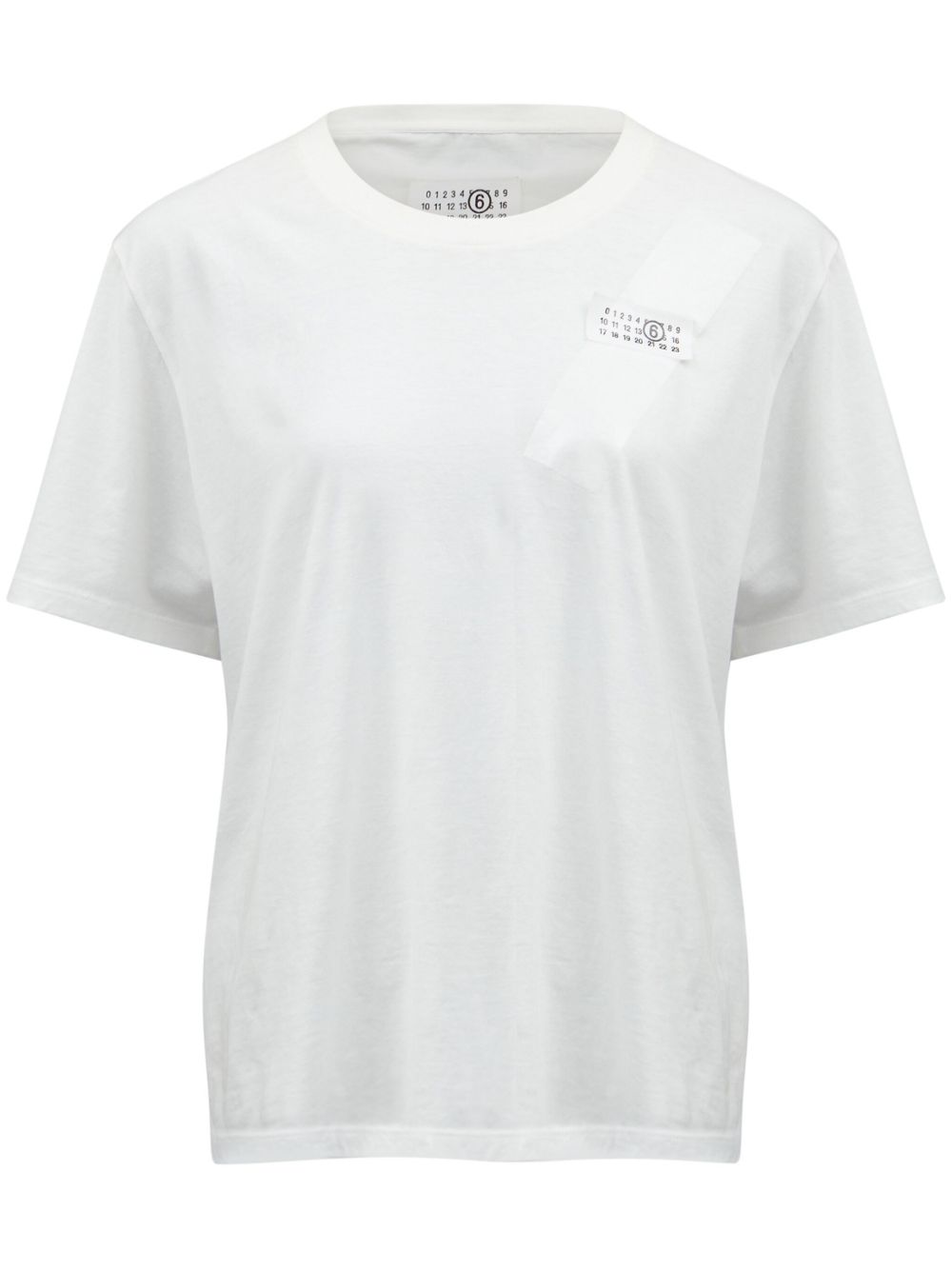 T-shirt bianca mini logo numerico S52GC0336M20048 101 MM6 MAISON MARGIELA