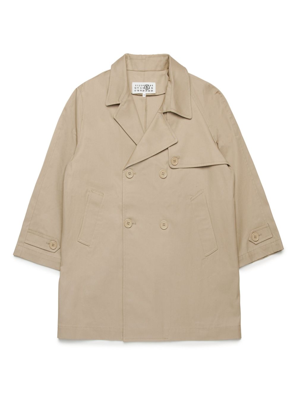 Trench beige doppiopetto M60721MM05D M6709 MM6 MAISON MARGIELA KIDS