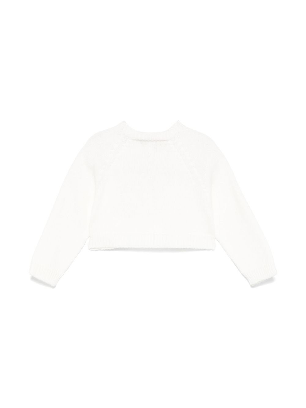 Cardigan panna neonato M con strass 37E8005060 0001 MONNALISA KIDS