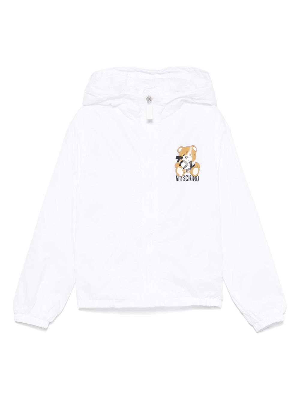 Giubbino bianco teddy toy petto HMS04GL3A69 10101 MOSCHINO KIDS
