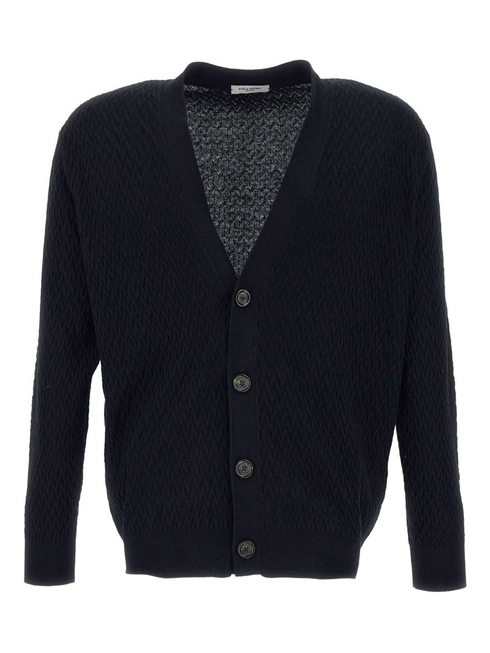Cardigan nero strutturato A036F300 9000 PAOLO PECORA