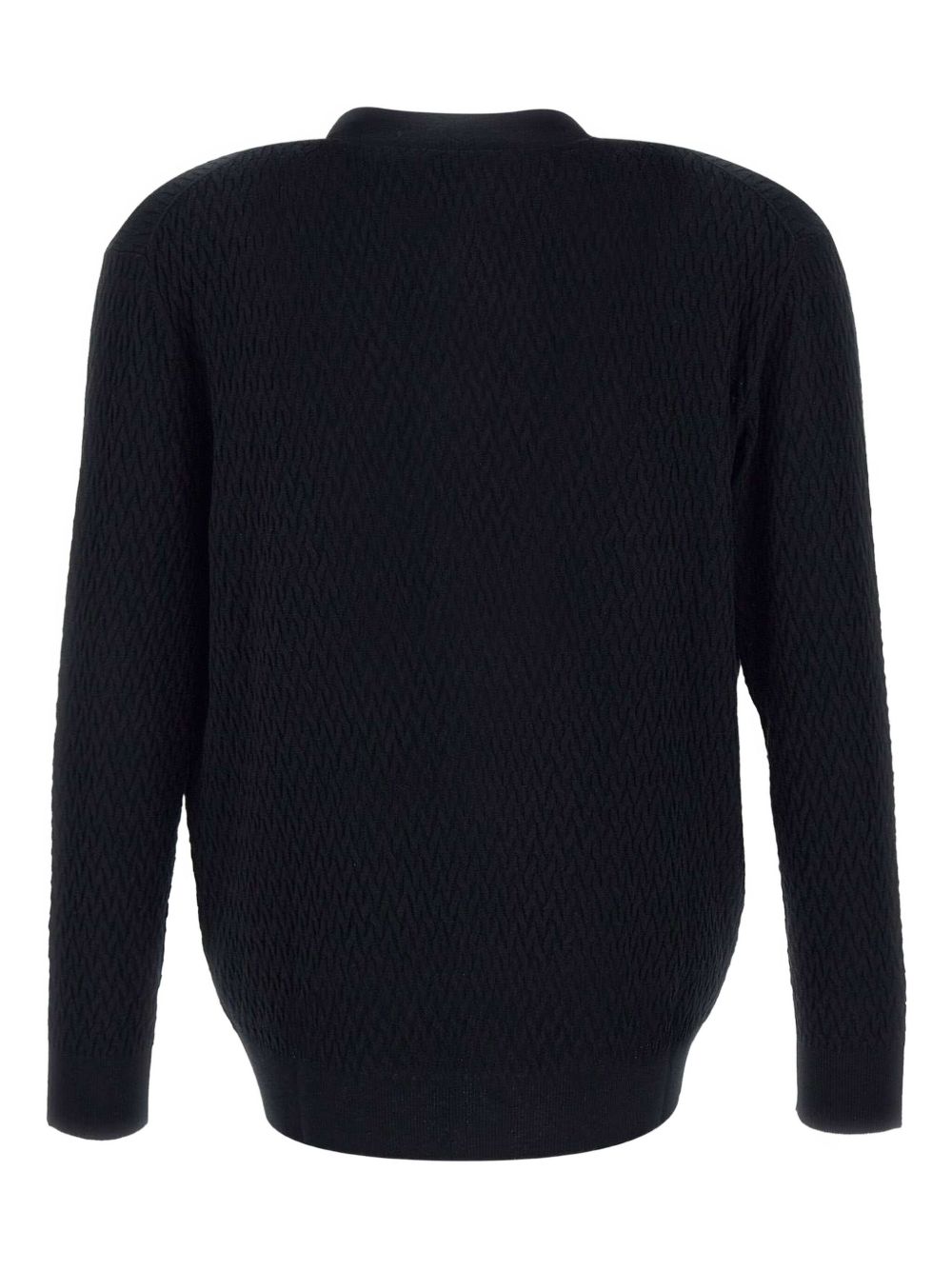 Cardigan nero strutturato A036F300 9000 PAOLO PECORA