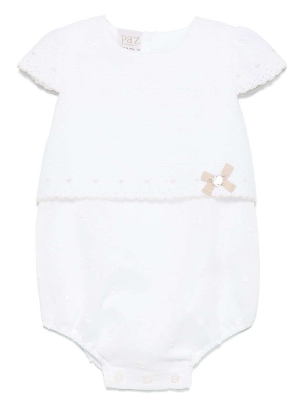 Tutina bianca in maglia 005122717 0179H82 PAZ RODRIGUEZ KIDS