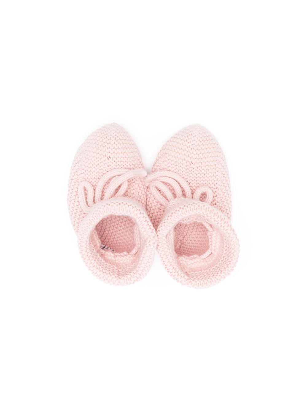 Scarpina rosa in maglia con fiocco regolabile 01822507 46H82 PAZ RODRIGUEZ KIDS