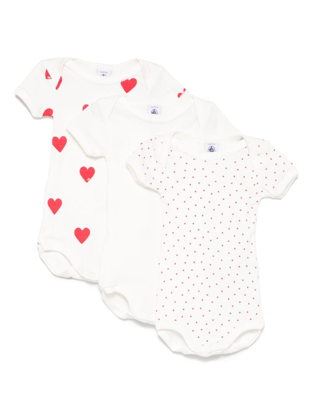 Set body fanatasia cuori (3pz) A00BB 00 PETIT BATEAU KIDS