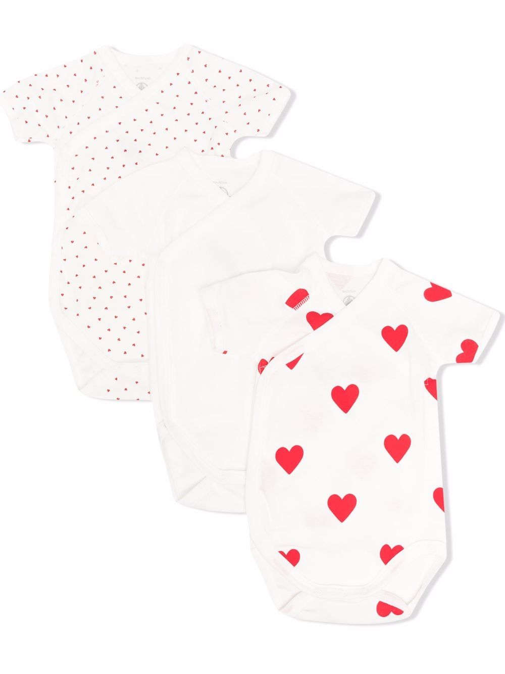 Set body con cuori neonato (3pz) A04O7 00 PETIT BATEAU KIDS