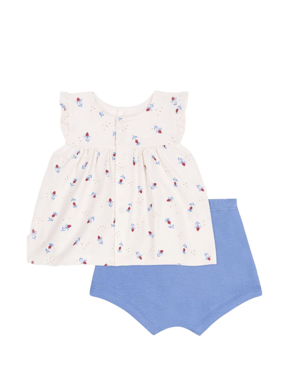 Completo floreale neonata con coulotte A0CGS 03 PETIT BATEAU KIDS