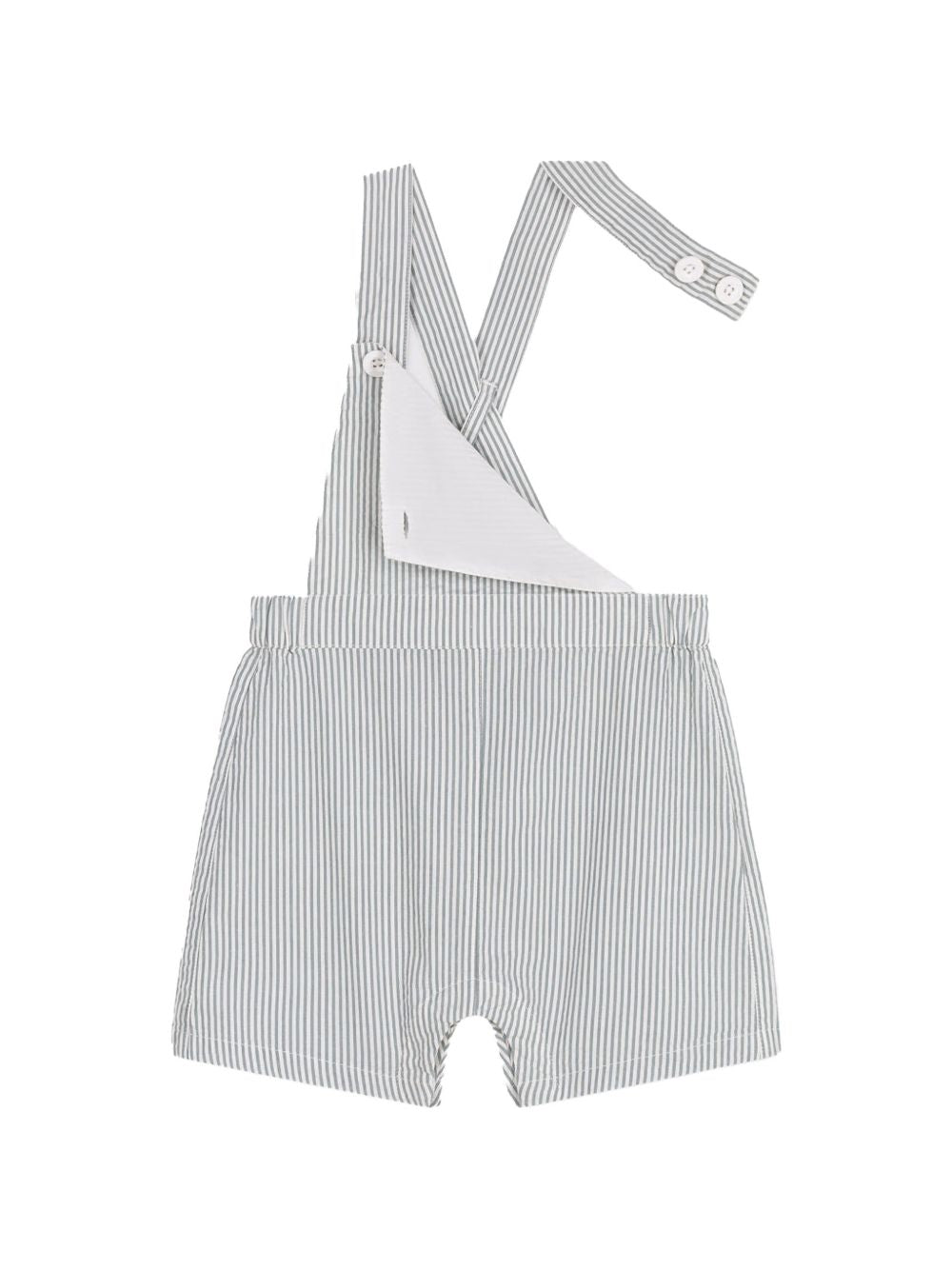 Salopette grigia a righe A0CVA 01 PETIT BATEAU KIDS