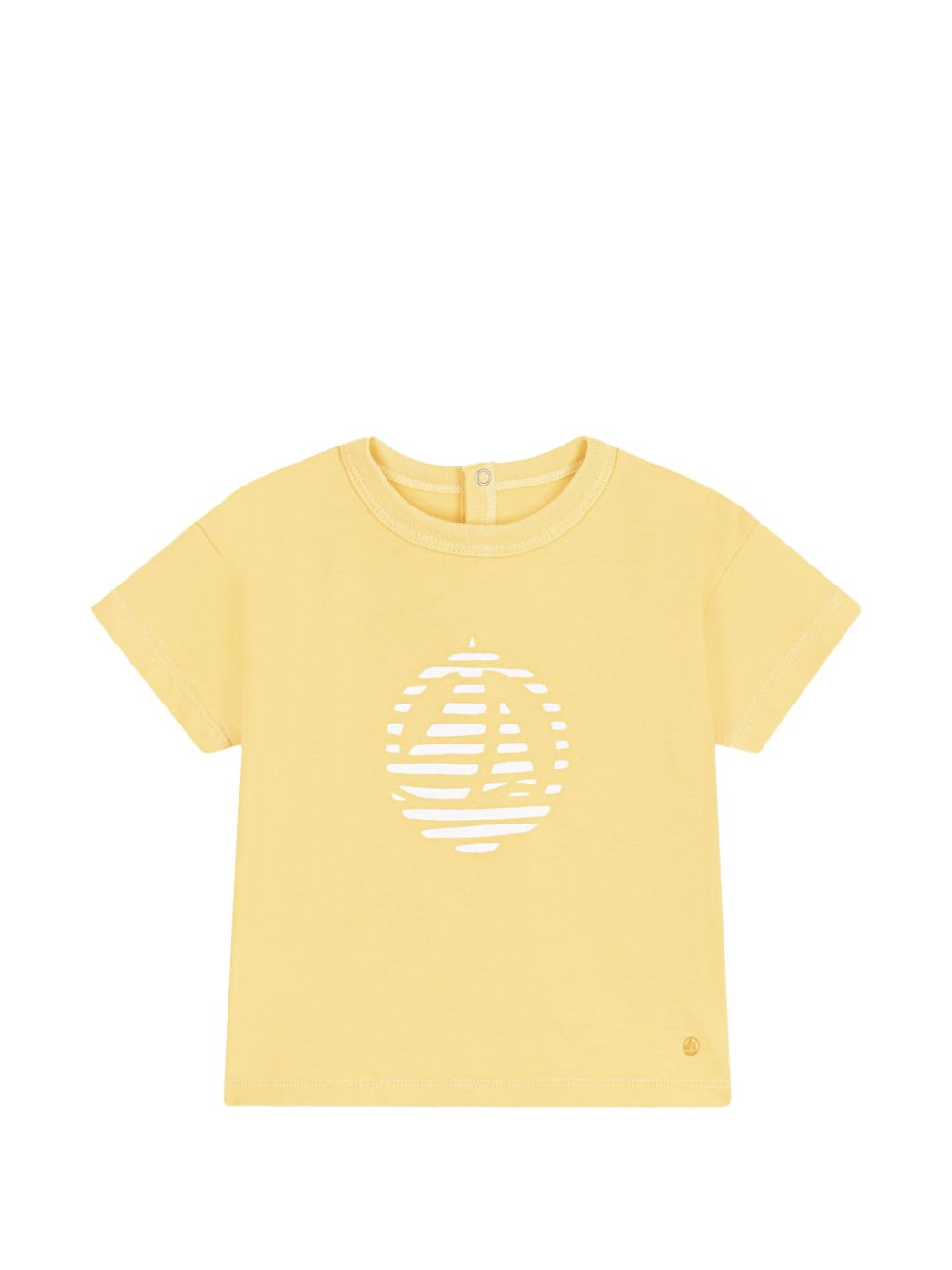 T-shirt gialla logo frontale A0CWB 06 PETIT BATEAU KIDS