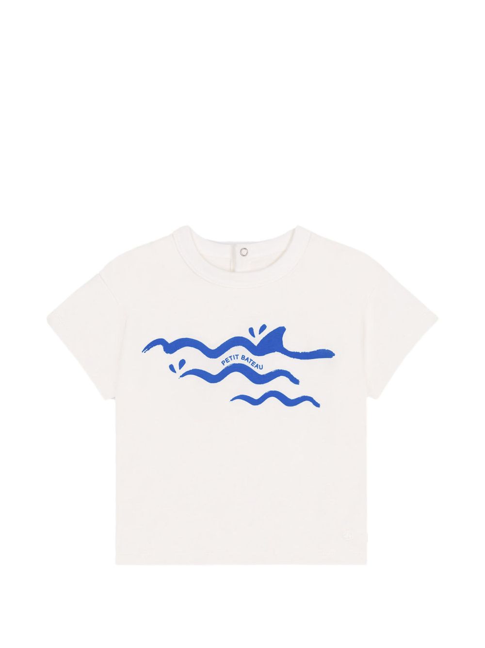 T-shirt panna con stampa onde neonato A0CWB 17 PETIT BATEAU KIDS