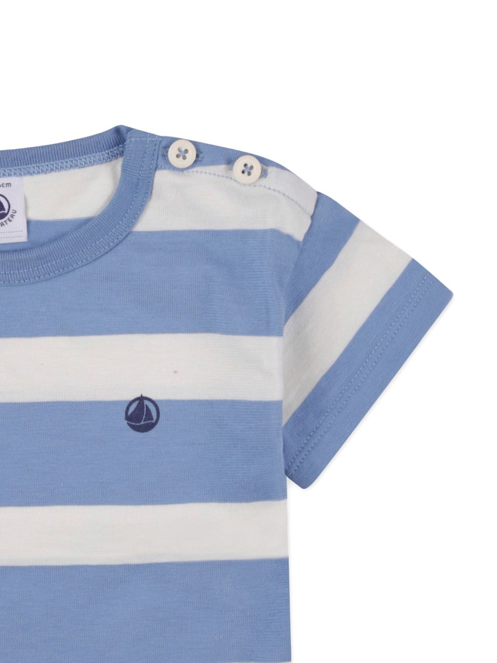 T-shirt blu fantasia a righe A0CWG 01 PETIT BATEAU KIDS