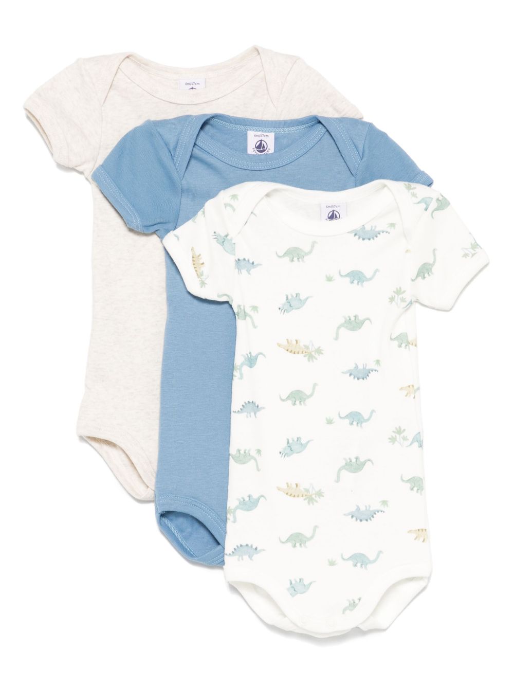 Set body con dinosauri (3pz) A0CX8 00 PETIT BATEAU KIDS
