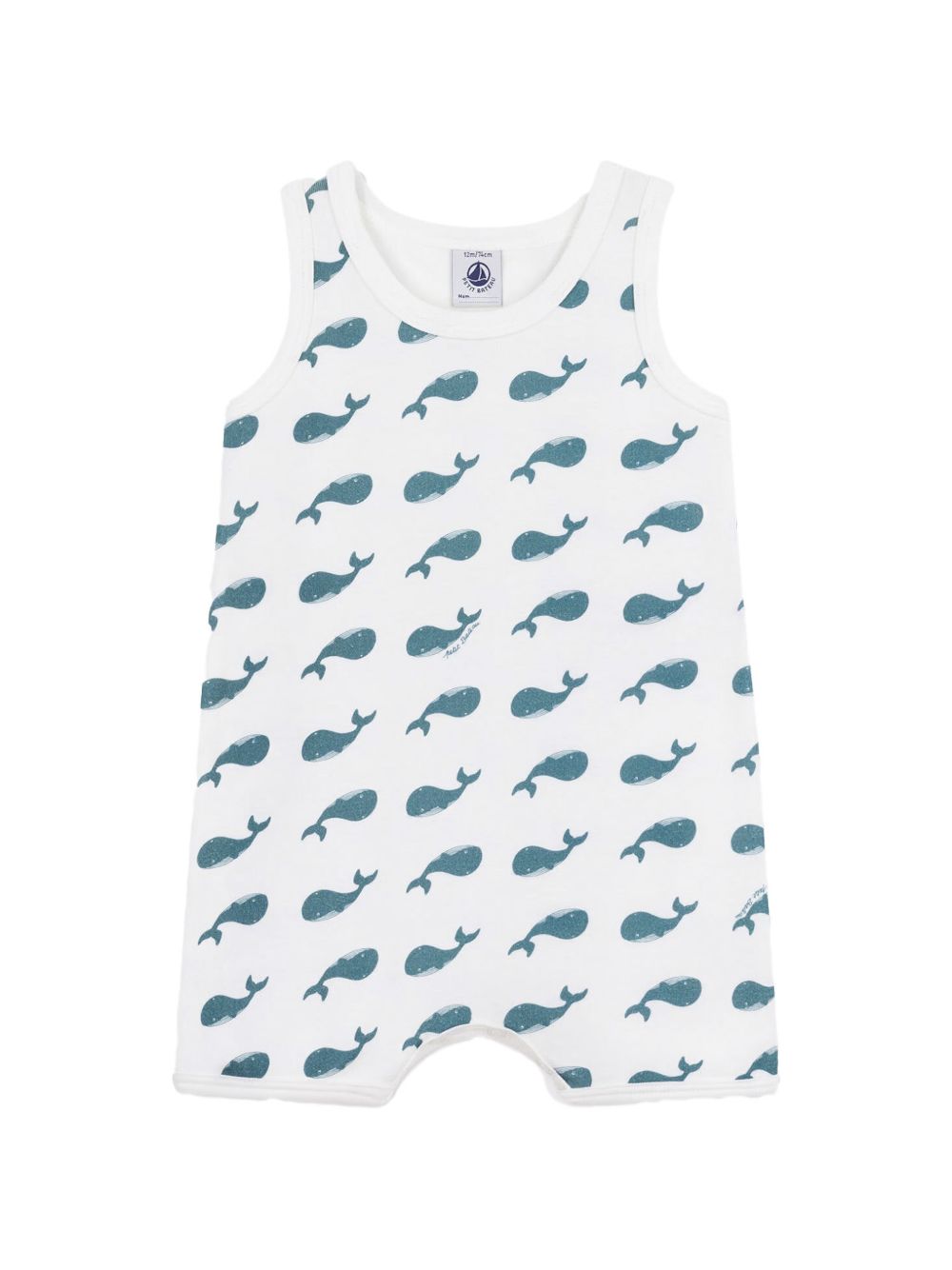 Tutina bianca con balene A0CZB 03 PETIT BATEAU KIDS