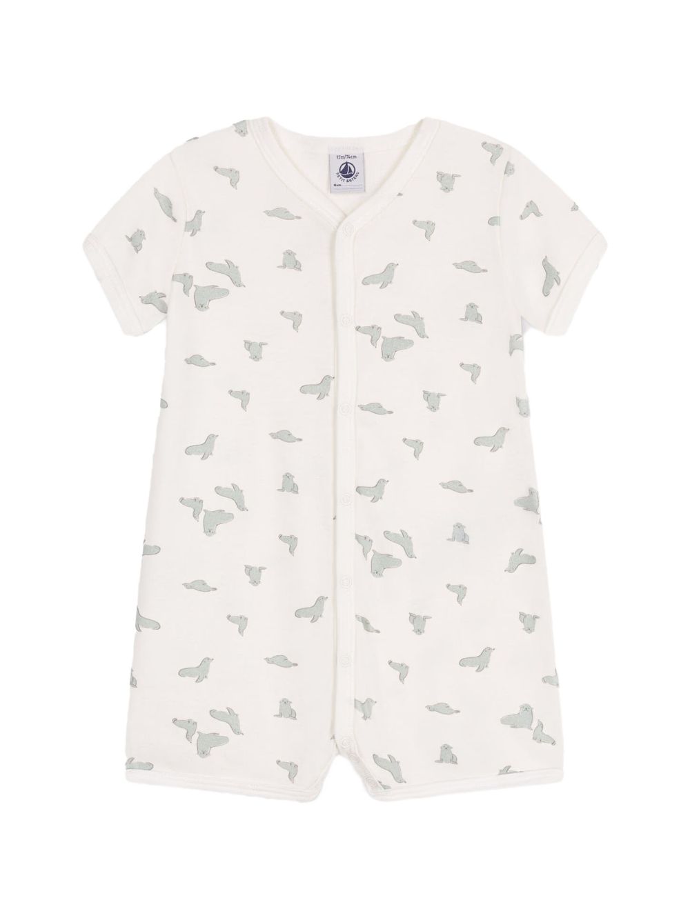 Tutina bianca con foche A0D04 03 PETIT BATEAU KIDS