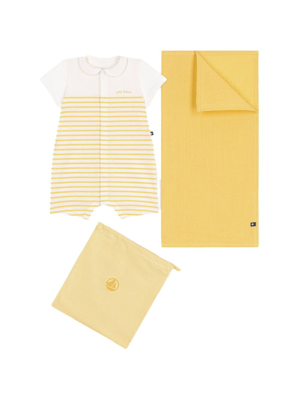 Set con tutina e telino giallo (2pz) A0DCB 03 PETIT BATEAU KIDS