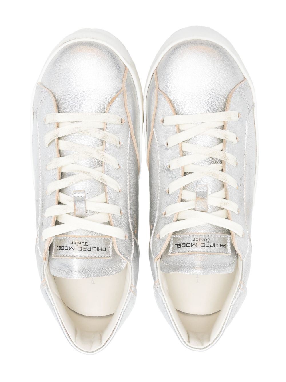 Sneakerss psrx argento laminato kids 80716 09 PHILIPPE MODEL KIDS