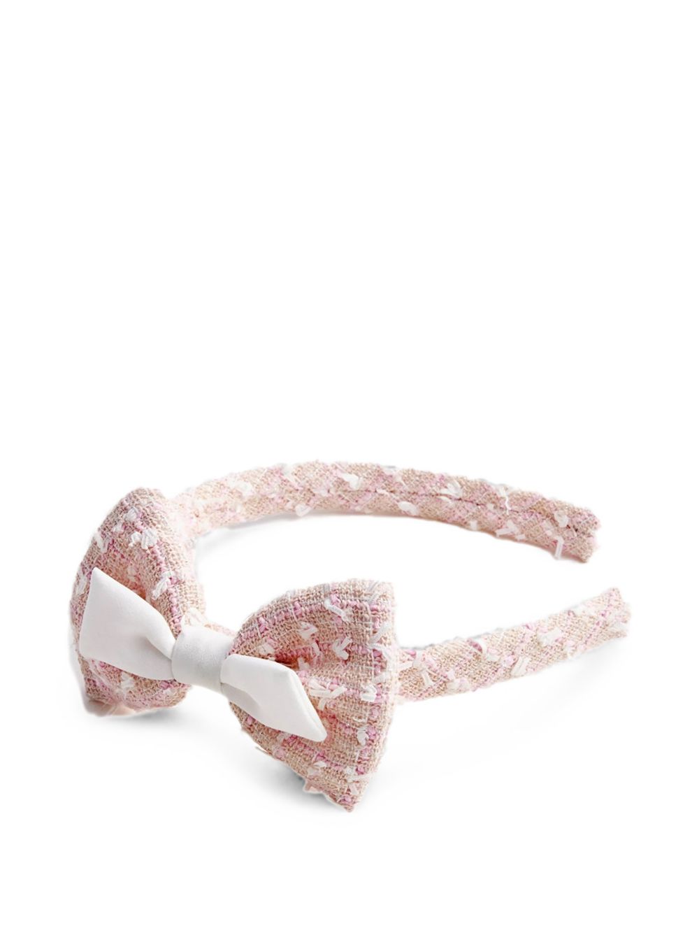 Cerchietto boucle con fiocco rosa SS25732P PINK SELF PORTRAIT KIDS