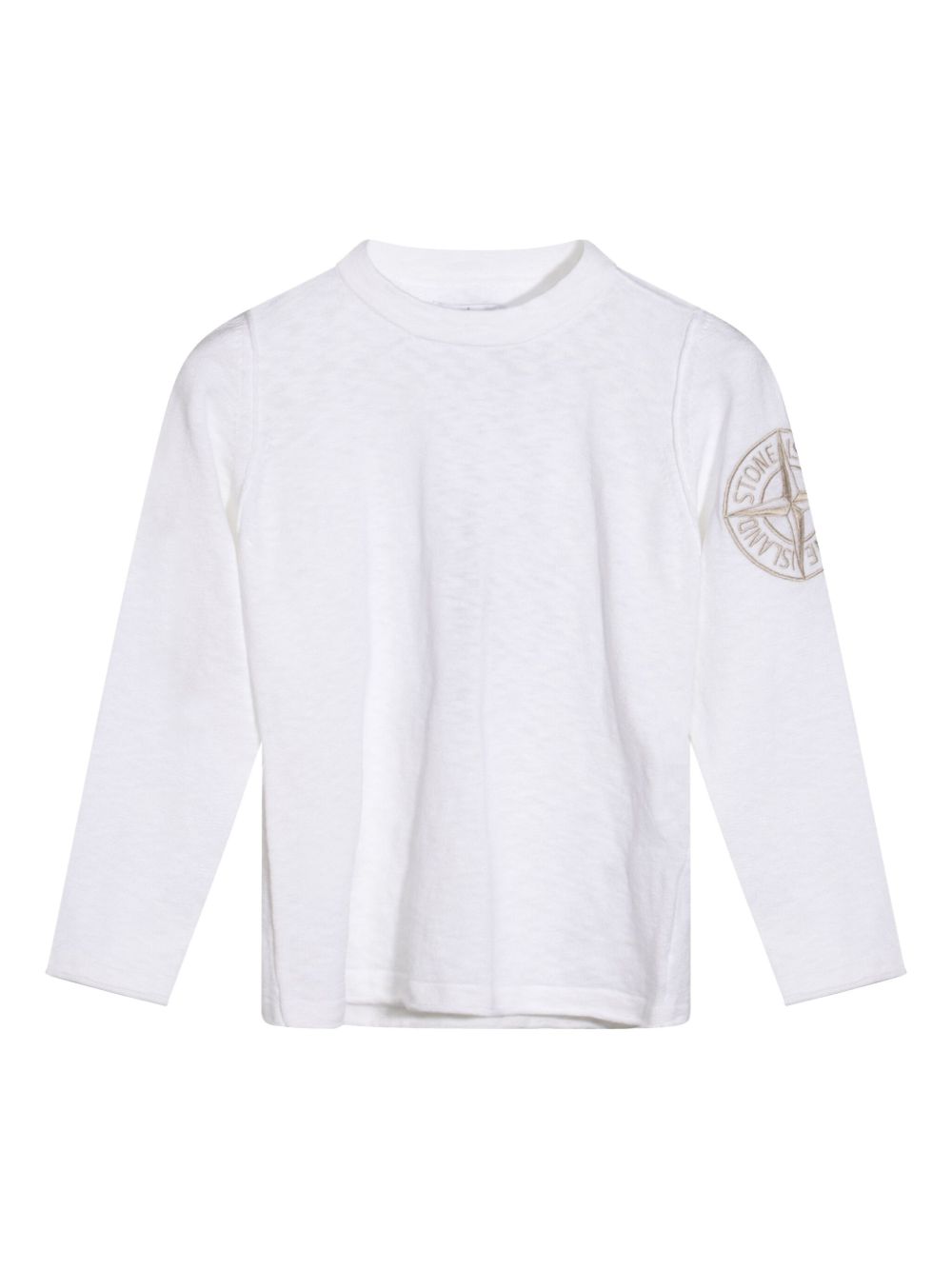 Maglia bianca logo compass su braccio 5100012S00B0 V001 STONE ISLAND KIDS