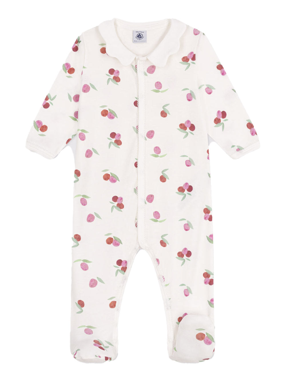 Tutina crema con fantasia ciliegie A0CN9 01 PETIT BATEAU KIDS