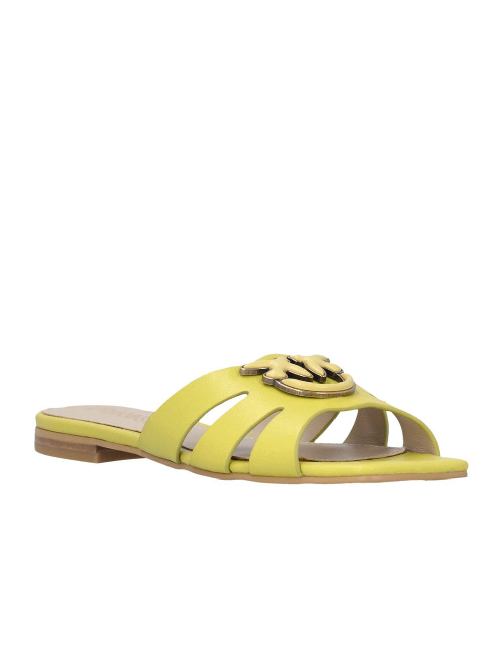 Ciabatta marli 09 giallo lime SD0313P003 S24 PINKO