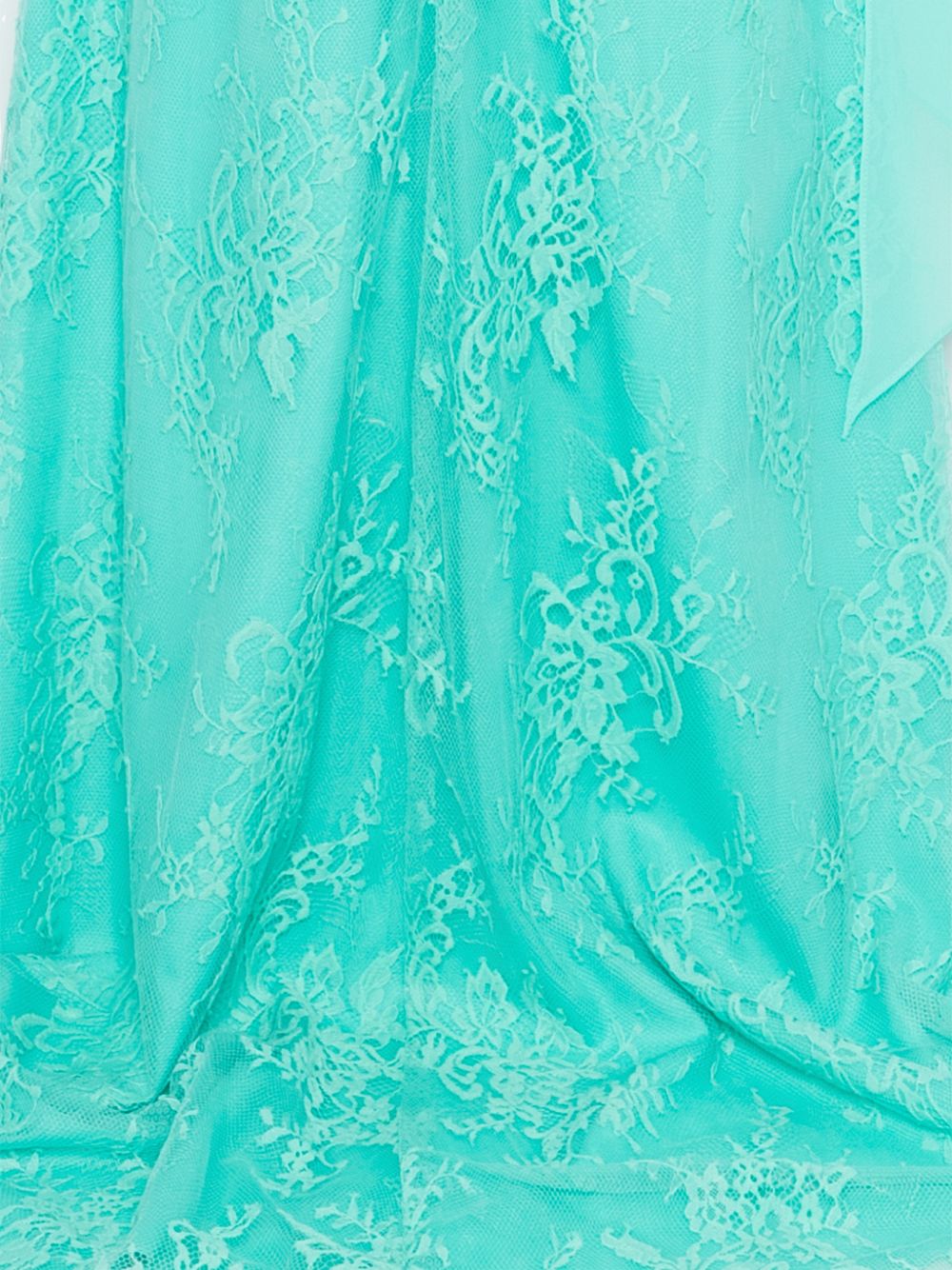 Abito lungo in pizzo con maniche a balze 1U165ENJG0705 AQUA AIRE