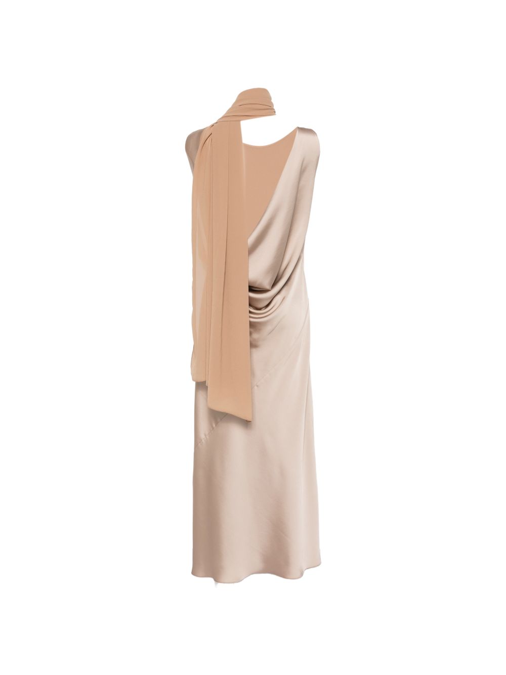 Abito lungo in viscosa senza maniche AT134 BEIGE ALESSANDRO LEGORA