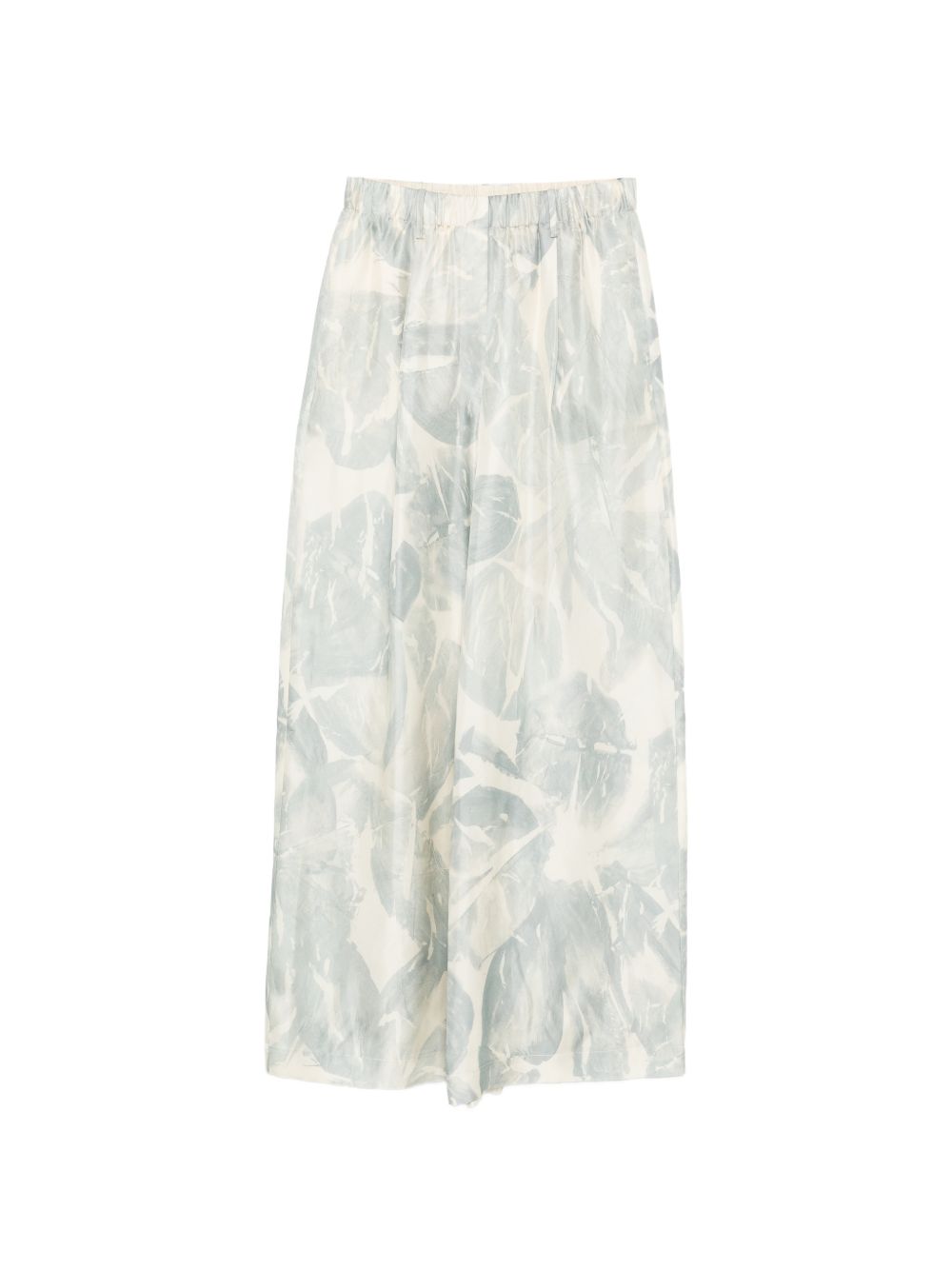 Pantaloni in seta con stampa fogliame 116136P6031 CIE ALYSI