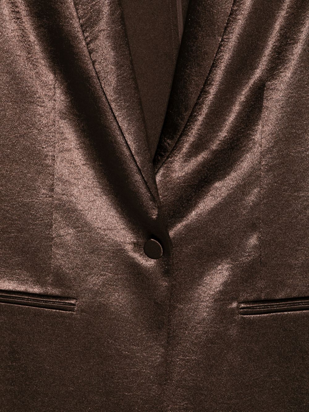 Blazer con revers a scialle mono bottone 116815P6061 CHOCO ALYSI