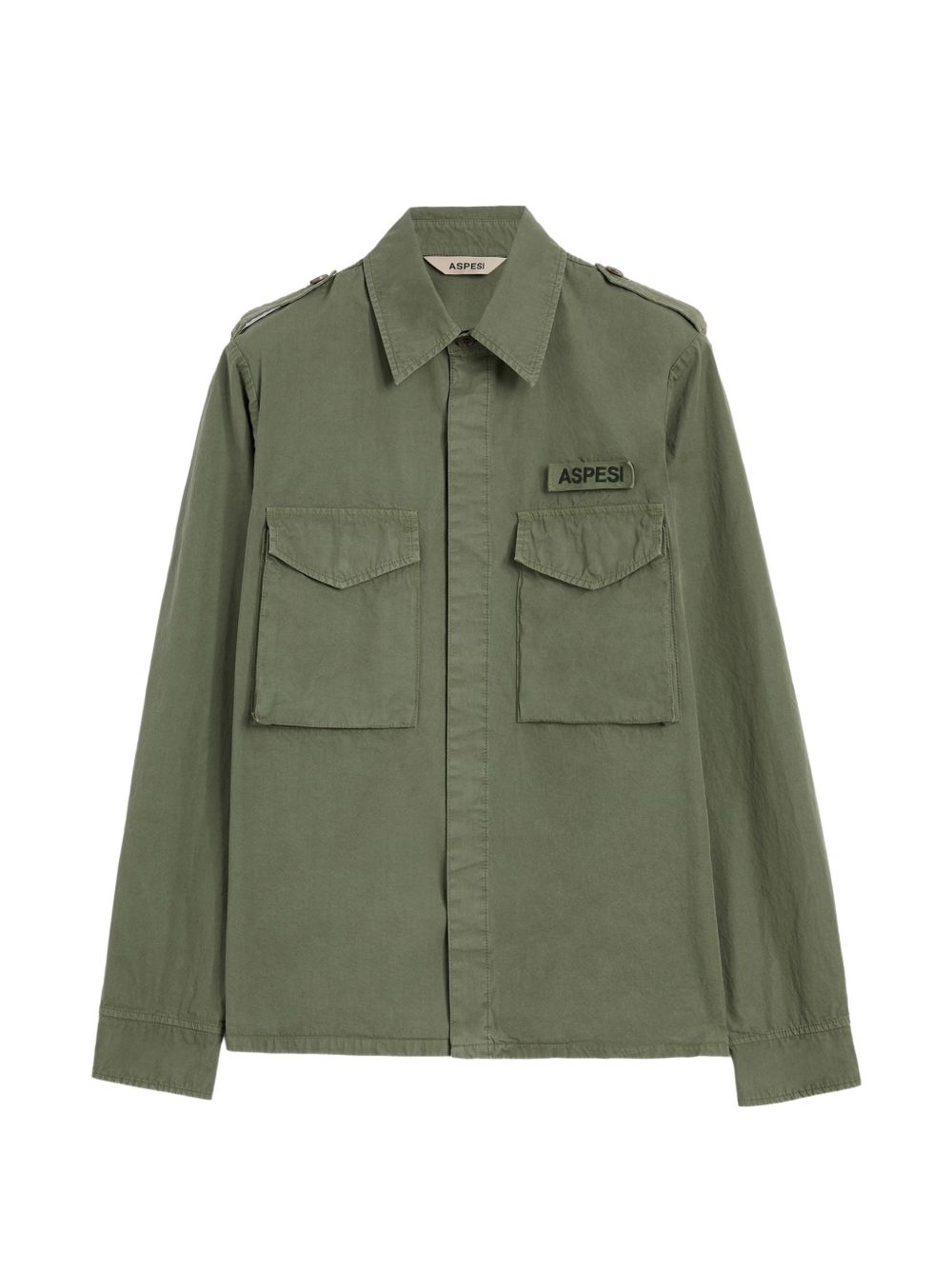 Camicia militare con tasche e patch logo CE10G178 85393 ASPESI