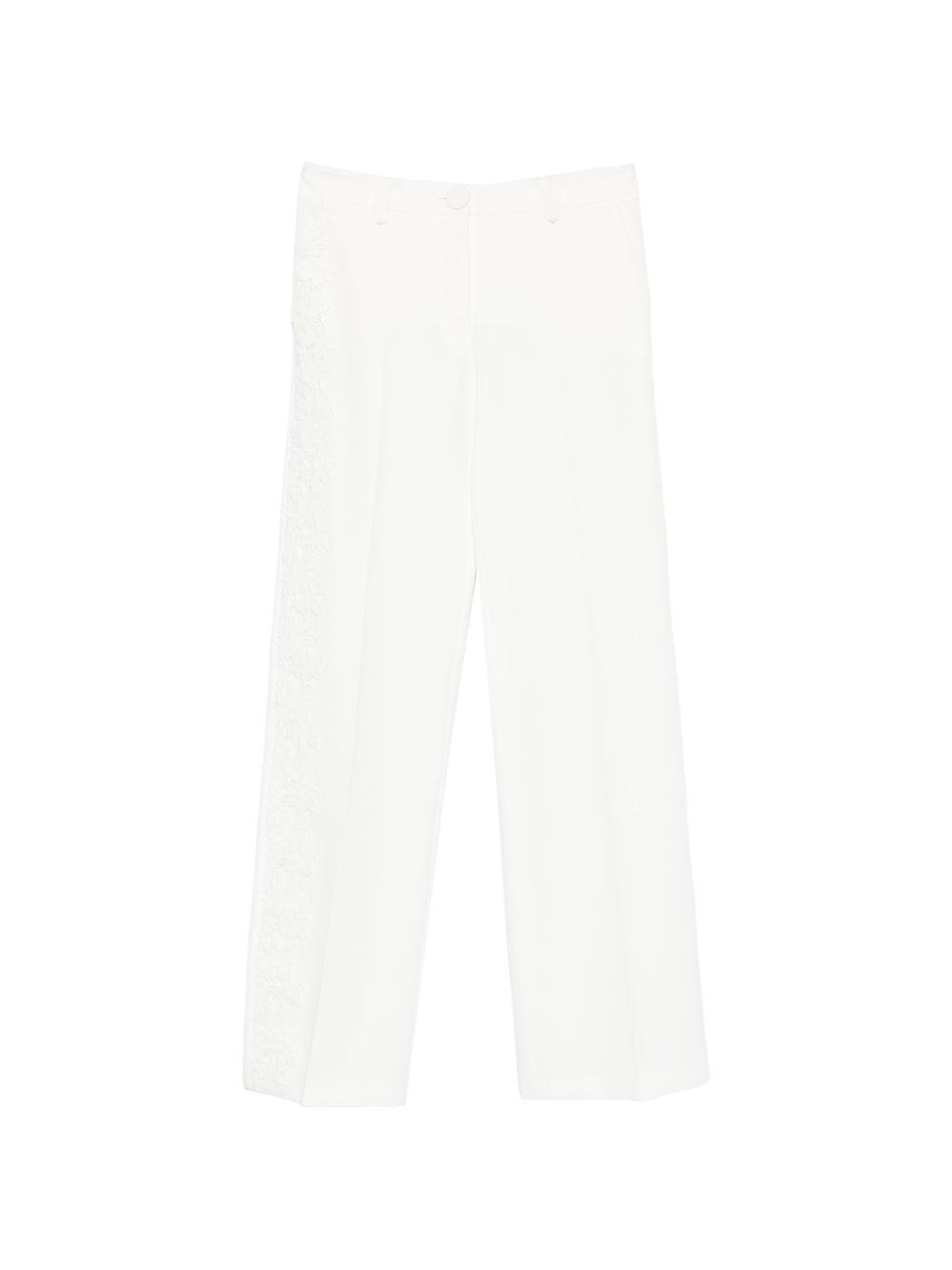 Pantaloni in poliammide con dettaglio in pizzo WS00551 BIANCO BABYLON COLLECTION