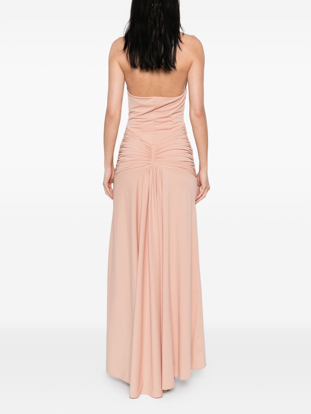 Abito lungo halter con scollo a V WE00782 NUDE BABYLON EUREKA