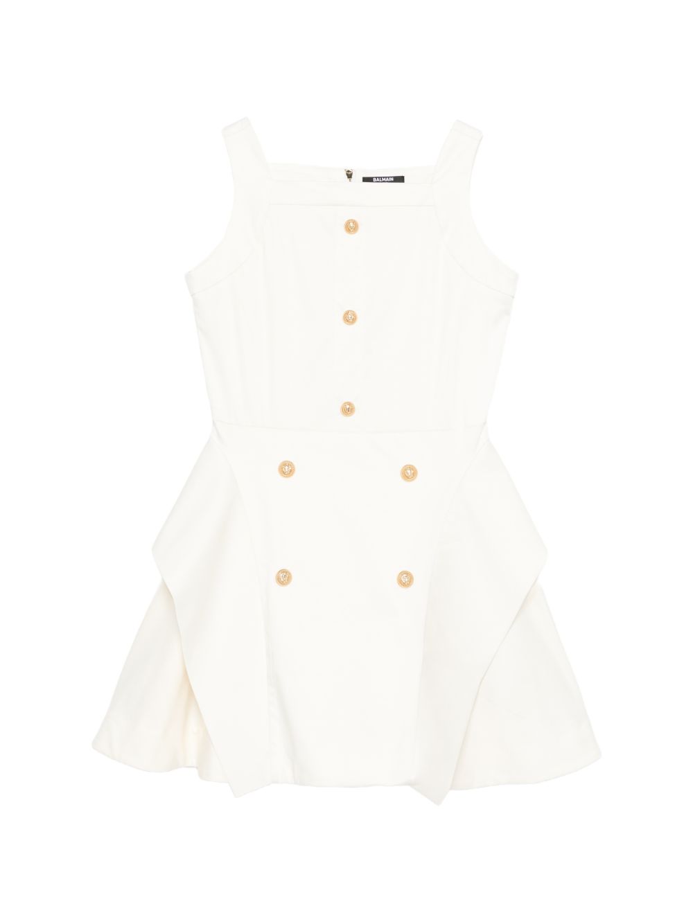 Abito senza maniche con bottoni dorati BY1B92P0484 100 BALMAIN KIDS