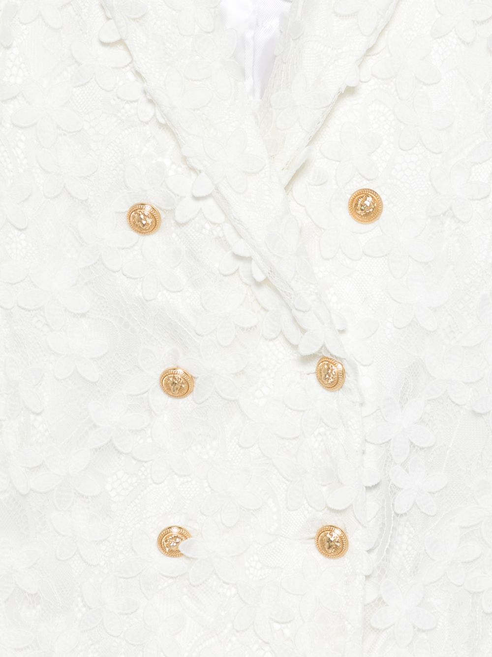 Blazer doppiopetto con bottoni dorati BY2A74U0263 100 BALMAIN KIDS