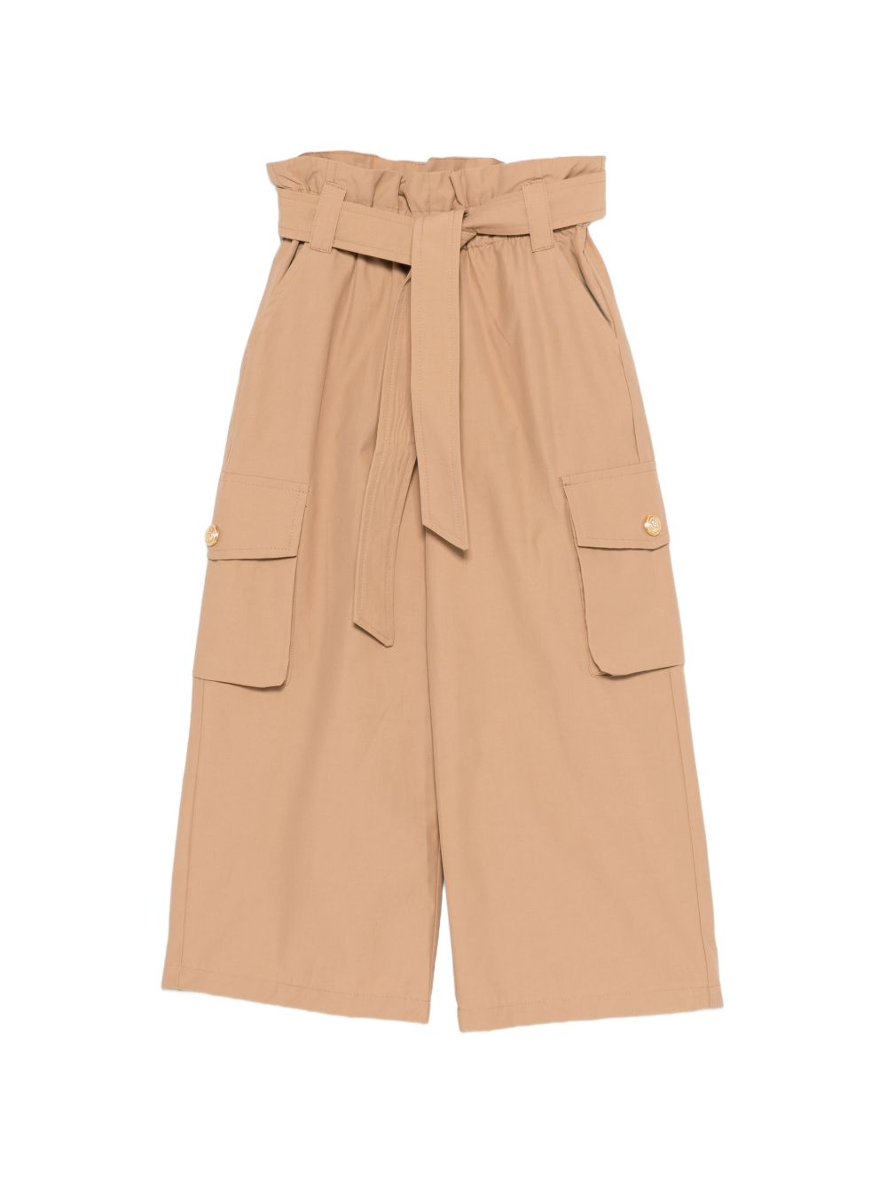 Pantaloni palazzo con cintura e tasche cargo BY6B90B0094 116 BALMAIN KIDS