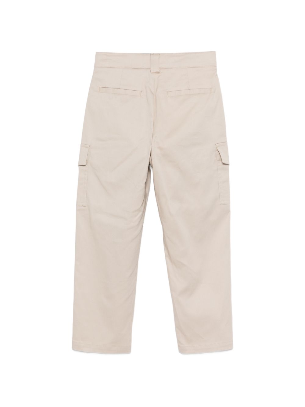 Pantaloni cargo beige con tasche a pattina BY6R00G0197 107 BALMAIN KIDS