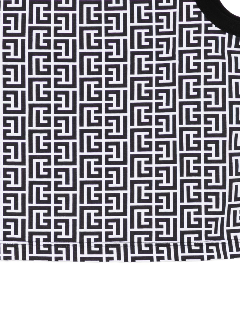 Canotta con stampa geometrica BY8B02Z3686 100NE BALMAIN KIDS