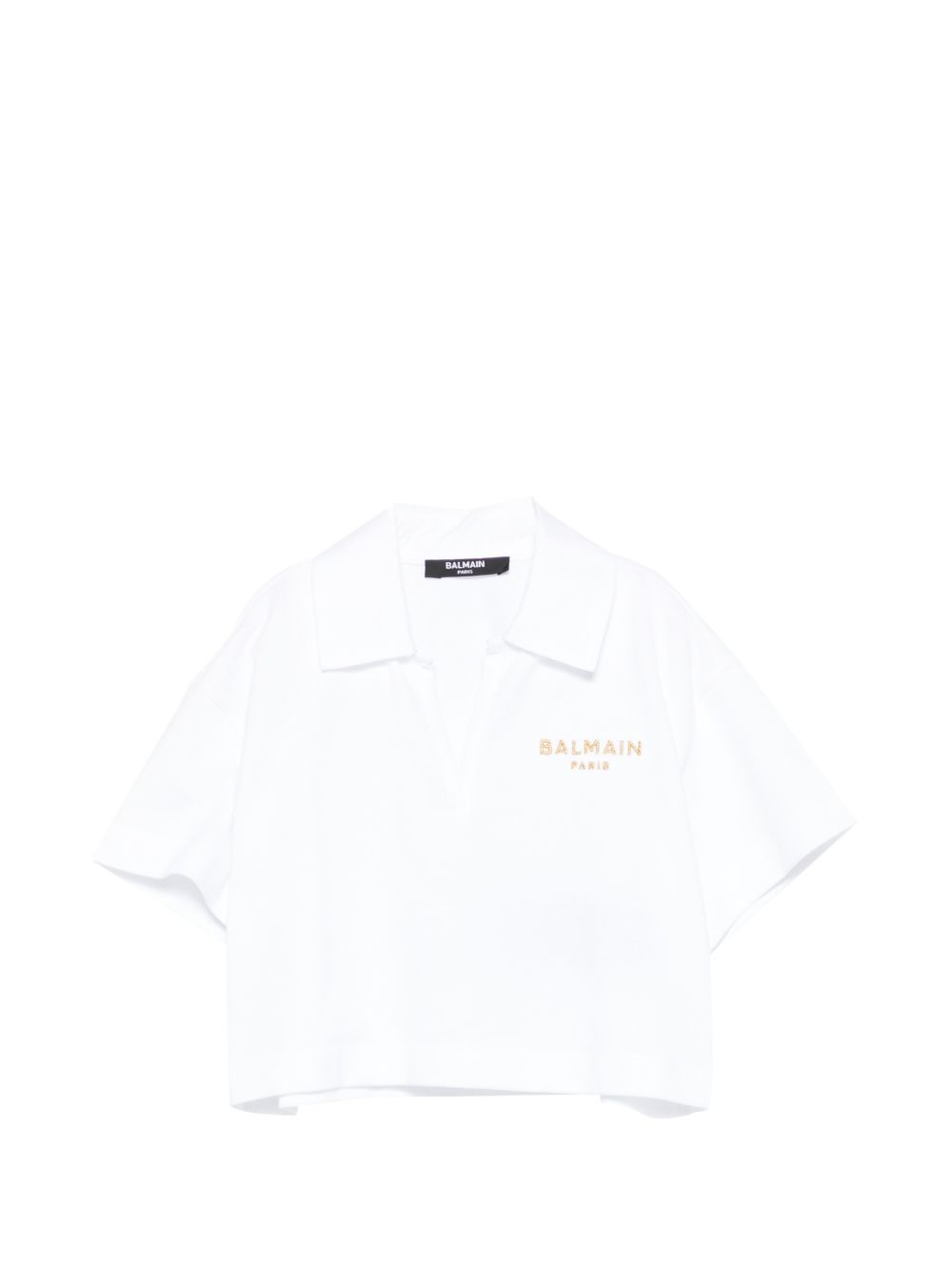 T-shirt in cotone con logo BY8B31Z3658 100BC BALMAIN KIDS