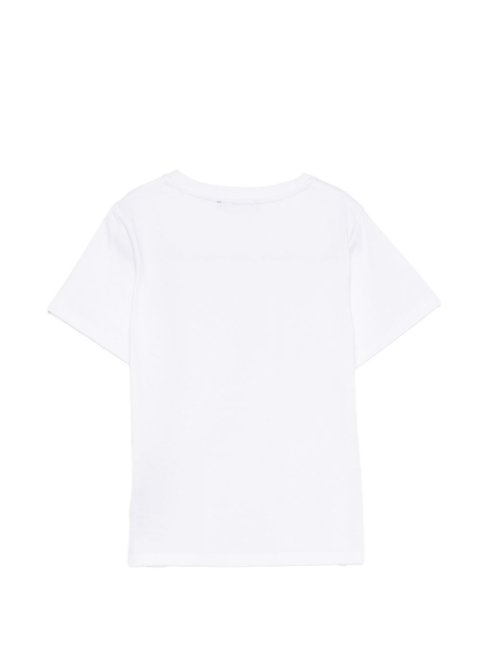T-shirt in cotone con logo BY8R11Z3672 100BL BALMAIN KIDS