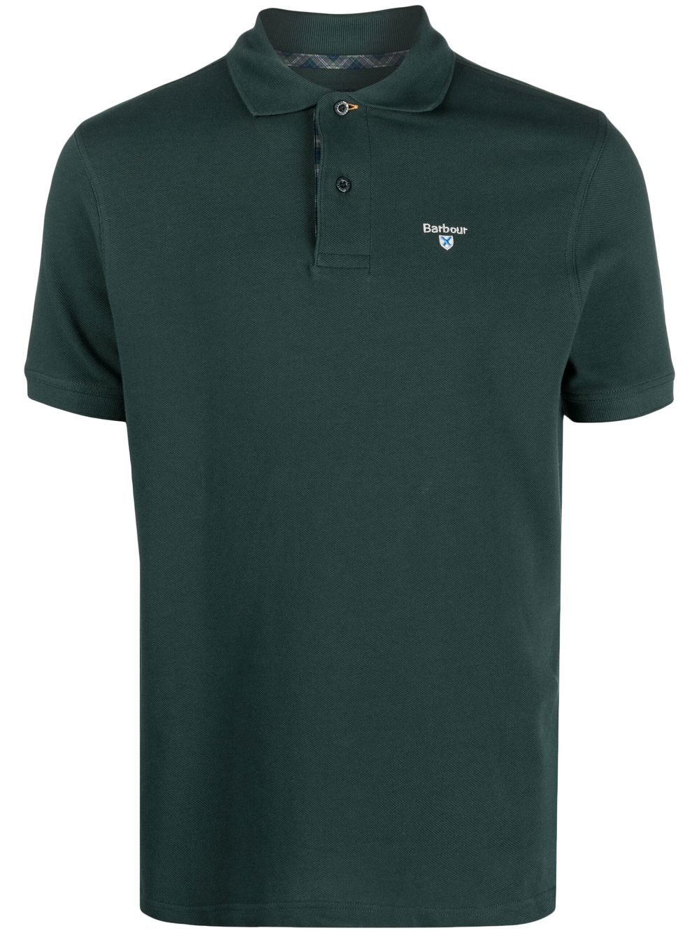 Polo in cotone verde scuro MML0012 GN89 BARBOUR