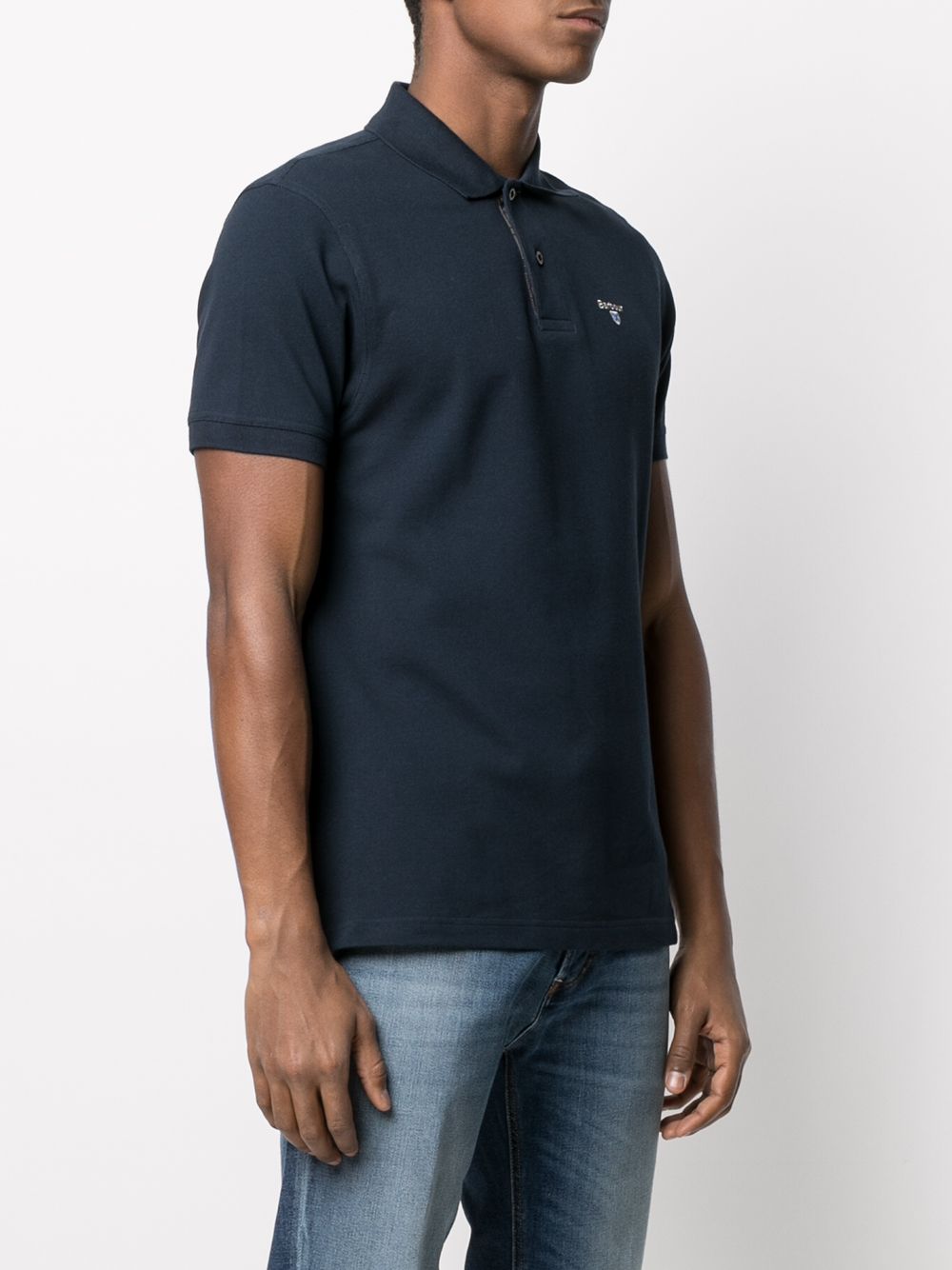 Polo in cotone con logo ricamato MML0012 NY31 BARBOUR