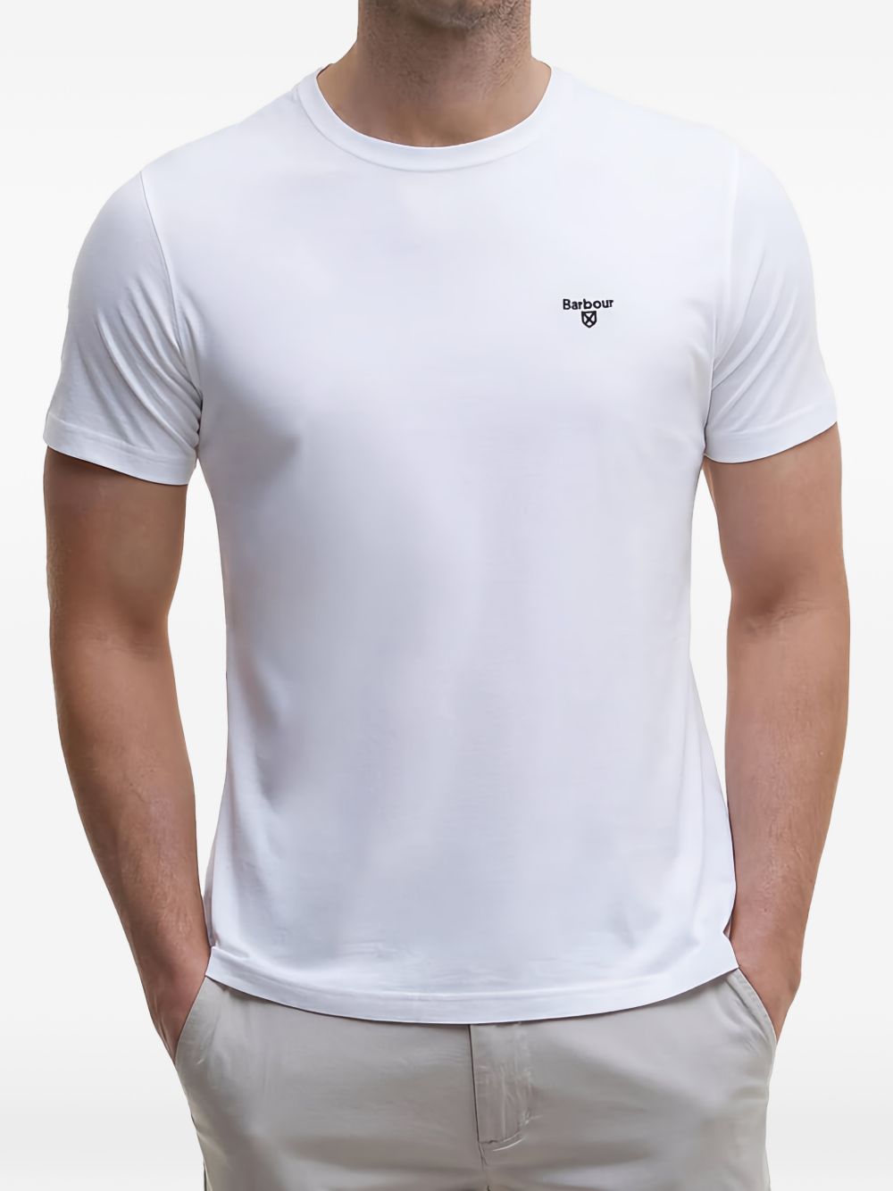 T-shirt girocollo con logo MTS0331 WH11 BARBOUR