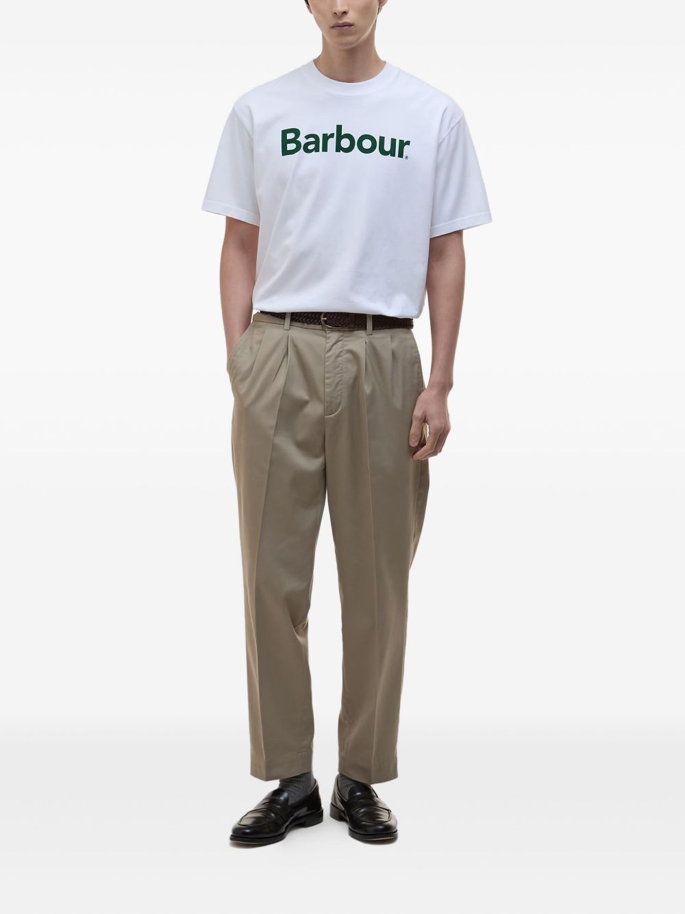 T-shirt in cotone con logo MTS1406 WH11 BARBOUR