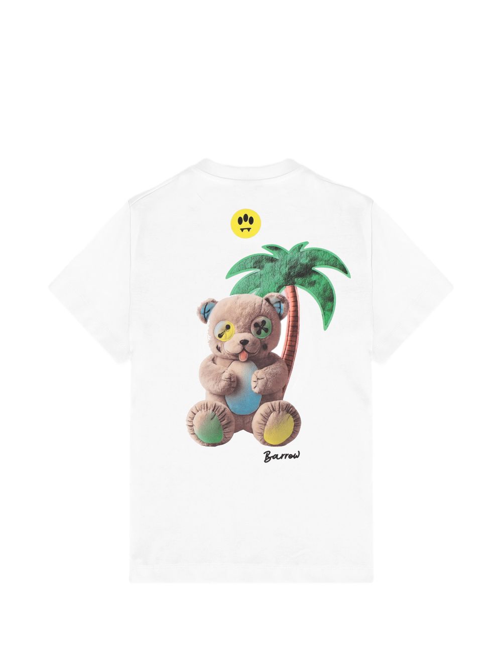 T-shirt in cotone con logo frontale S6BKJUTH074 002 BARROW KIDS