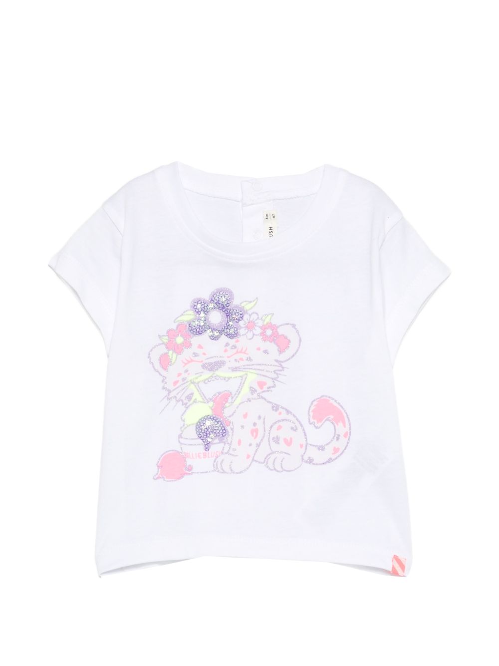 T-shirt in cotone con stampa grafica U21778 10P BILLIE BLUSH KIDS