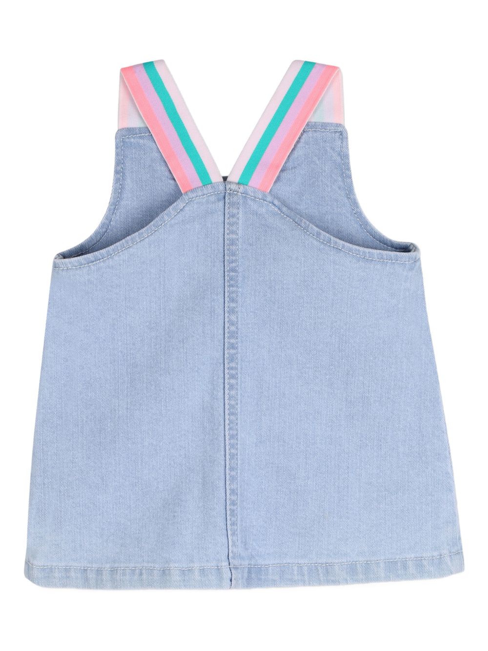 Salopette in denim con bretelle righe U21790 Z04 BILLIE BLUSH KIDS