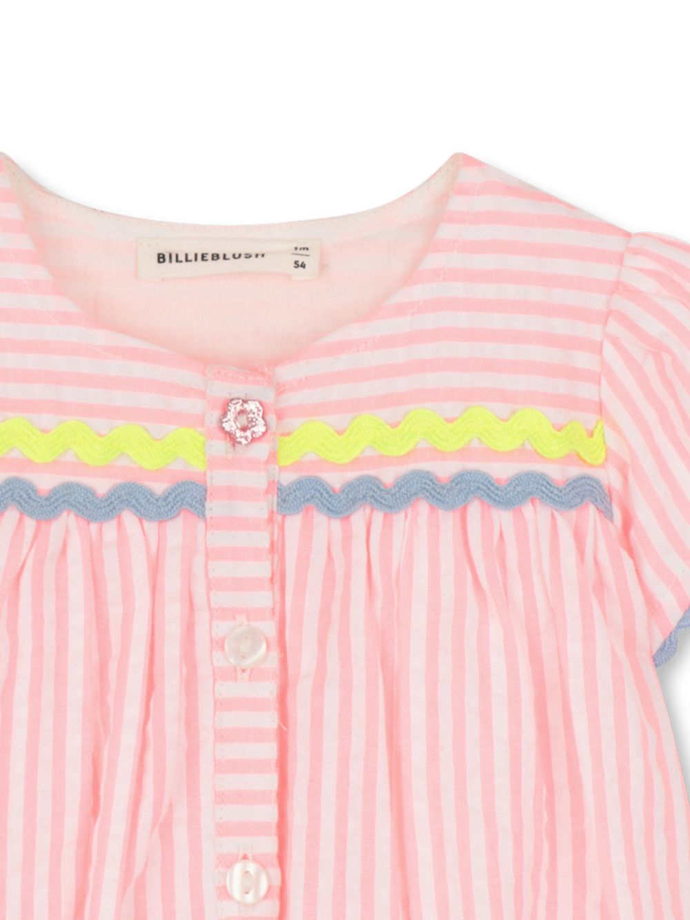 Abito a righe con bottoni U21810 S21 BILLIE BLUSH KIDS