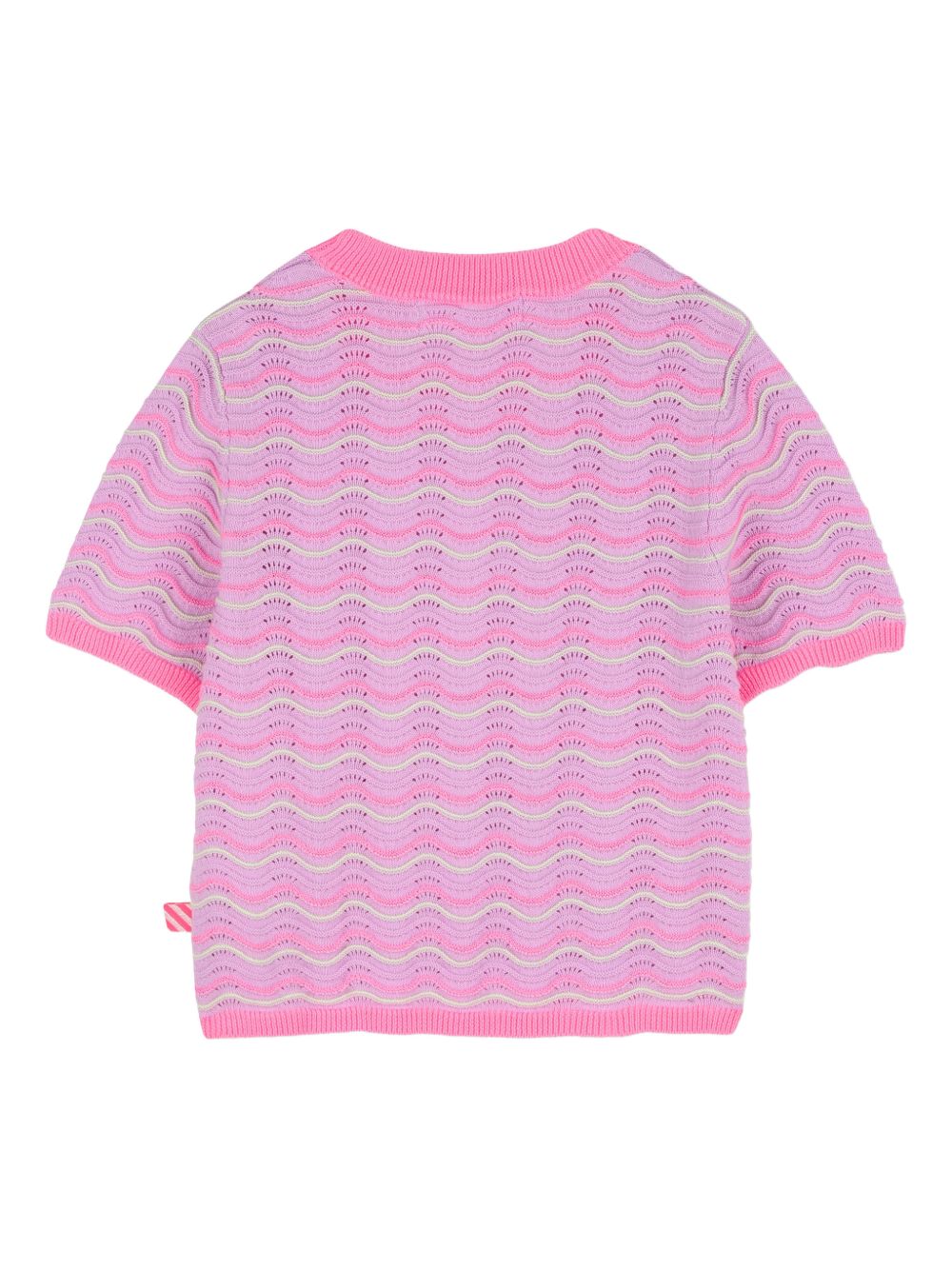 Maglione in cotone traforato maniche corte U21944 929 BILLIE BLUSH KIDS
