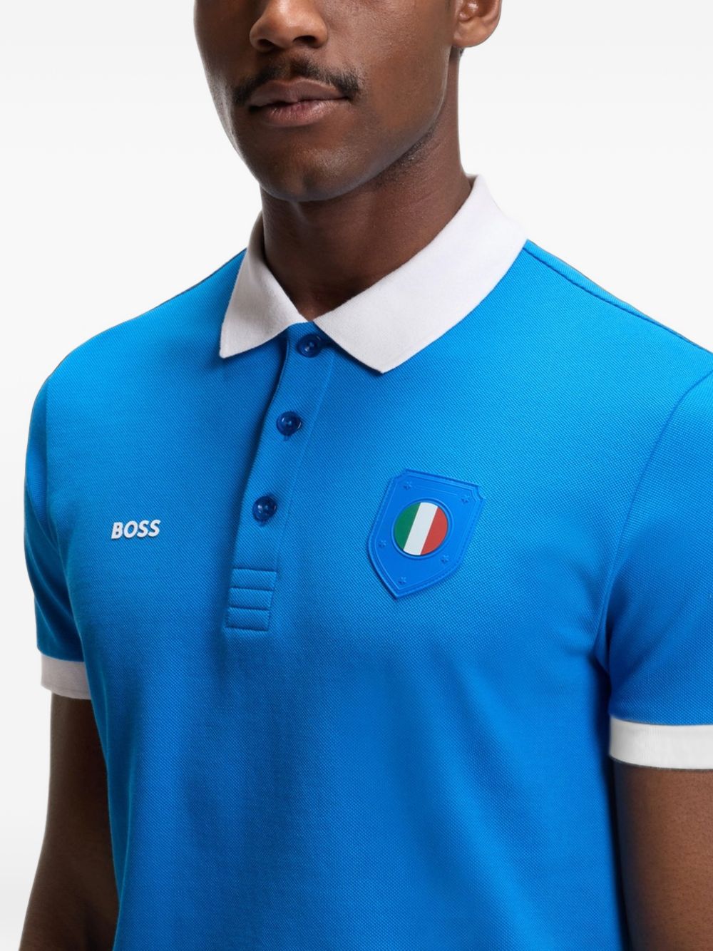 Polo con colletto a contrasto 50559263 430 BOSS