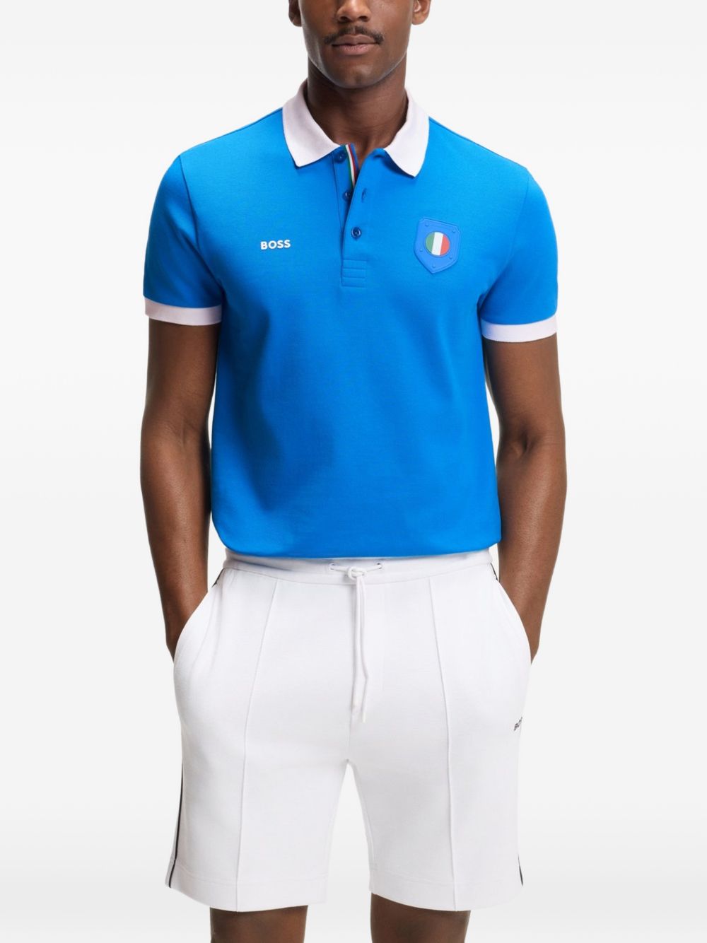 Polo con colletto a contrasto 50559263 430 BOSS